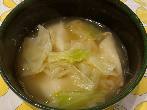 簡単☆水餃子とキャベツのスープ